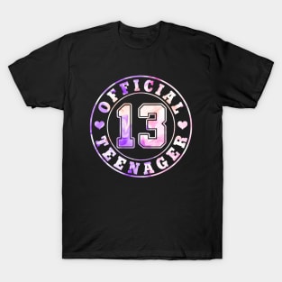 13th Birthday Official Teenager Girls T-Shirt